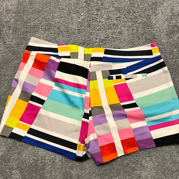 TRINA TURK Corbin Shorts Womens 6 Geometric Geo Colorful Pink Black - Picture 2 of 7